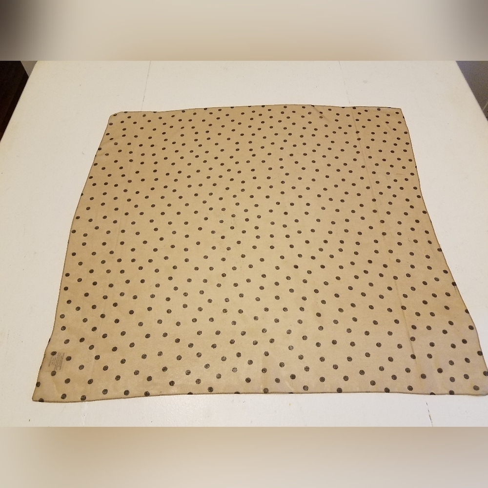 H&M Women's  Brown Tan Polka Dot  Scarf  Made in Italy